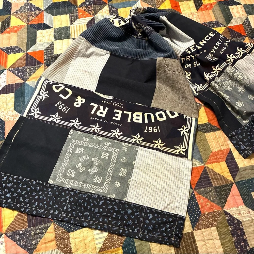 CUSTOM RRL/RL PATCHWORK SCARF (100% UPCYCLED RALPH LAUREN FABRICS)- 1 OF A KIND